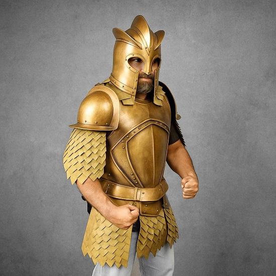 Medieval Knight Armor King’s Guard Half Body Cuirass Suit, LOTR-Inspired Fantasy Cosplay LARP Costume