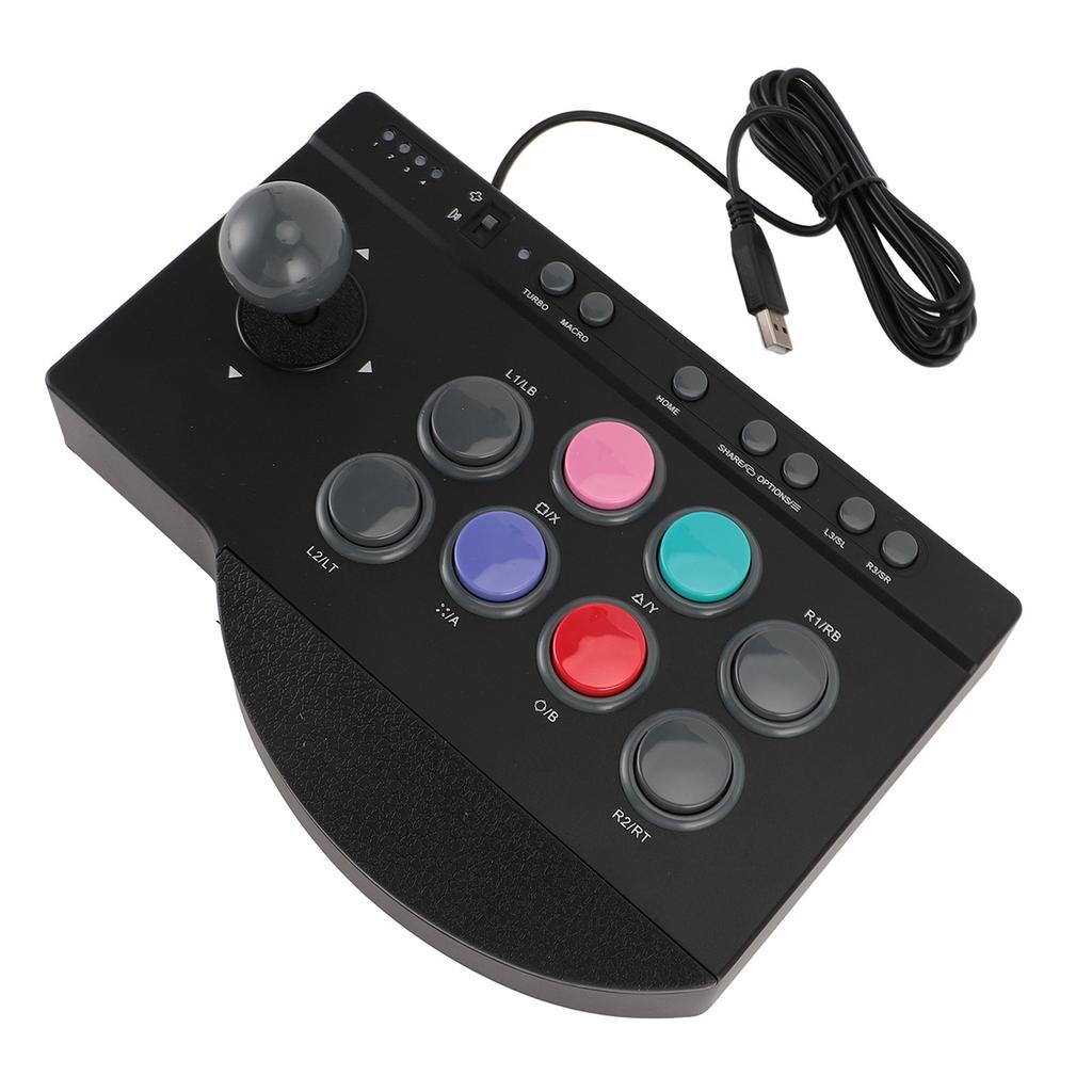 Fighting Stick for PS3 USB Turbo Macro Functions Game Controller Joystick for Android TV Box for
