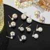 925 Silver South Sea & Akoya Baroque Pearl Stud Earrings - Perfectly Round, Lustrous, Classic Diana Style for Women