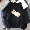 Duck I'm Sick of Everything Hoodies Cartoon Print Sweatshirts Anime Clothes Long Sleeve Pullovers Women Coats Men