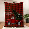 Frohe Weihnachten Flanell Fleece Decke Gemütlich Mikrofaser Plüsch Überwurfdecken für Bett Sofa Couch Reise Camping 300 g/m²