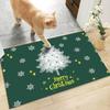 Merry Christmas Entrance Door Mat Christmas Tree Santa Claus Print Carpet Home Decor Living Room Rug Bathroom Non-slip Floor Mat
