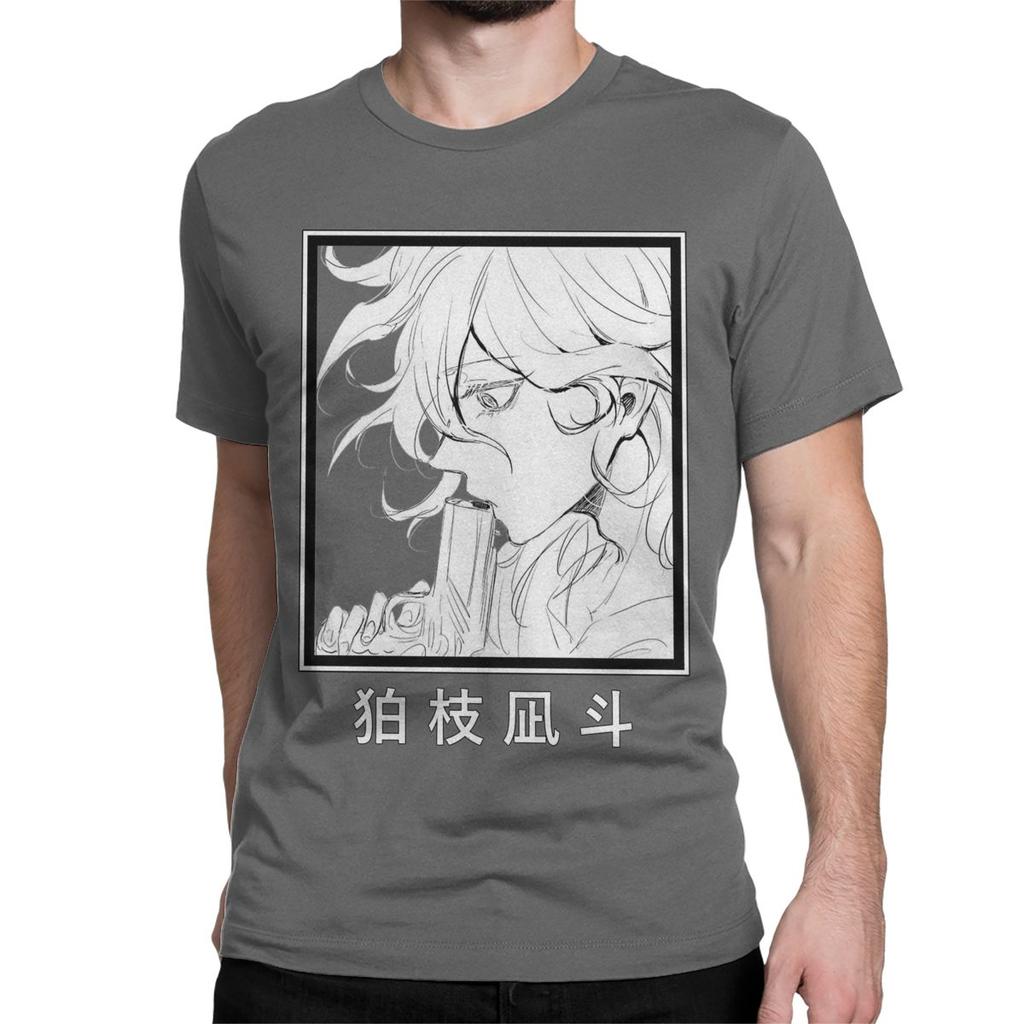 Nagito Komaeda Gun Manga TShirts for Men Women Danganronpa Awesome Cotton Tee Shirt Crewneck Short Sleeve T Shirts Clothes