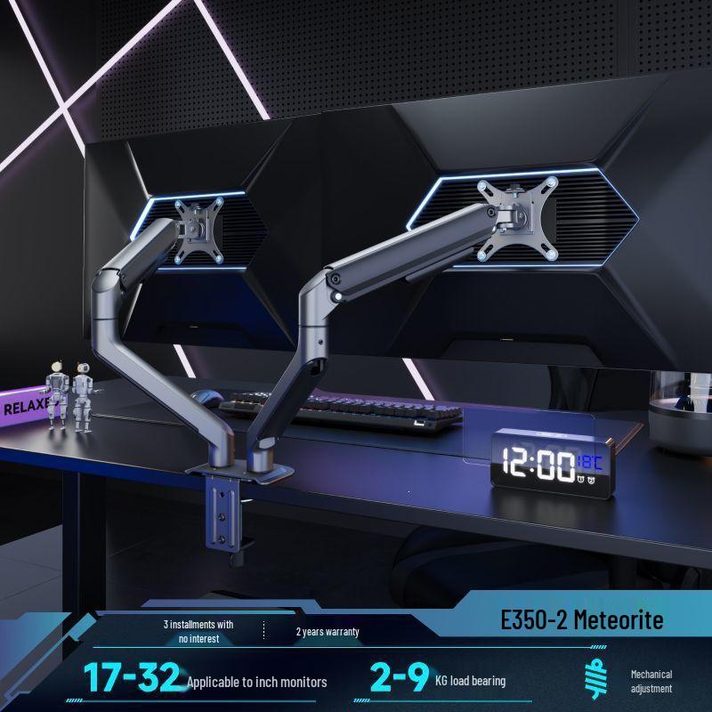 Dual Screen Laptop Display Stand with Adjustable Lifting Base