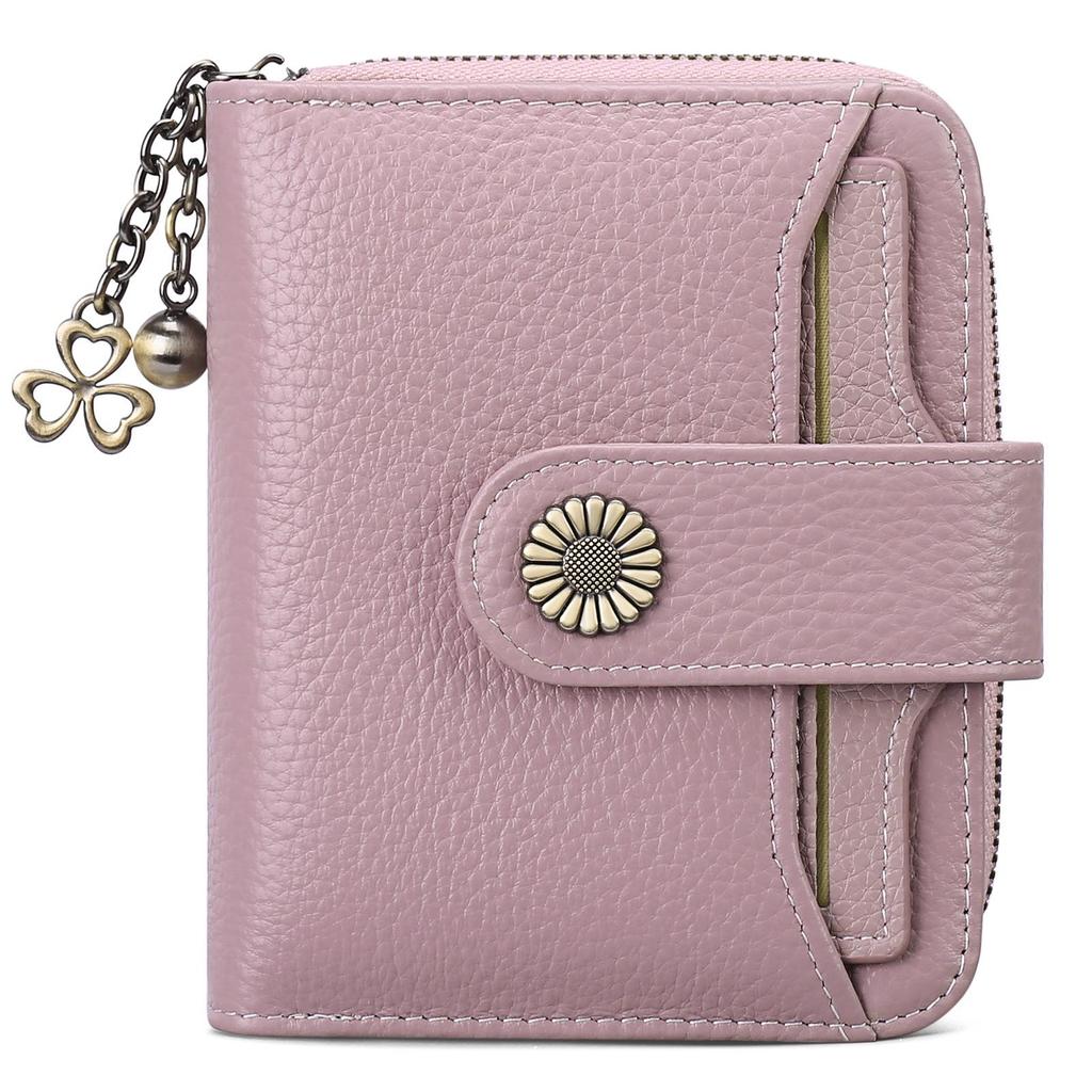 Genuine Leather Women's Mini Wallet - Short, Multi-Function Coin Purse & Driver's License Holder, Korean Style.