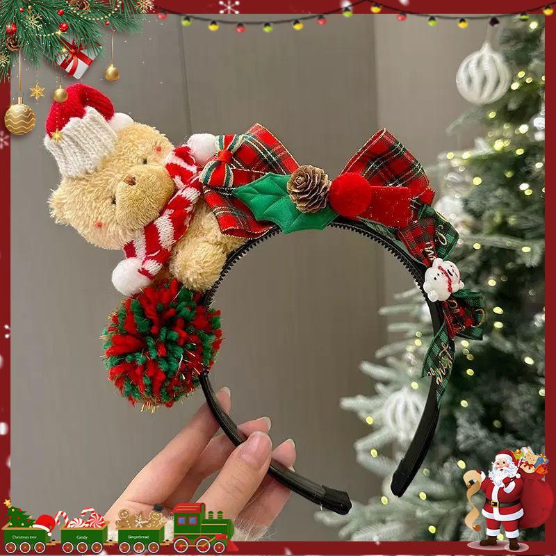 Serre-tête Bois de Renne Style Mori - Accessoire de Cheveux de Noël Mignon pour Femmes & Enfants