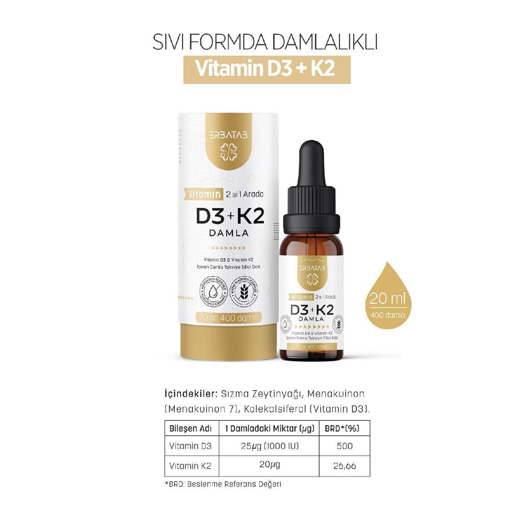 Vitamin D3 K2 2 in 1 Tropfen