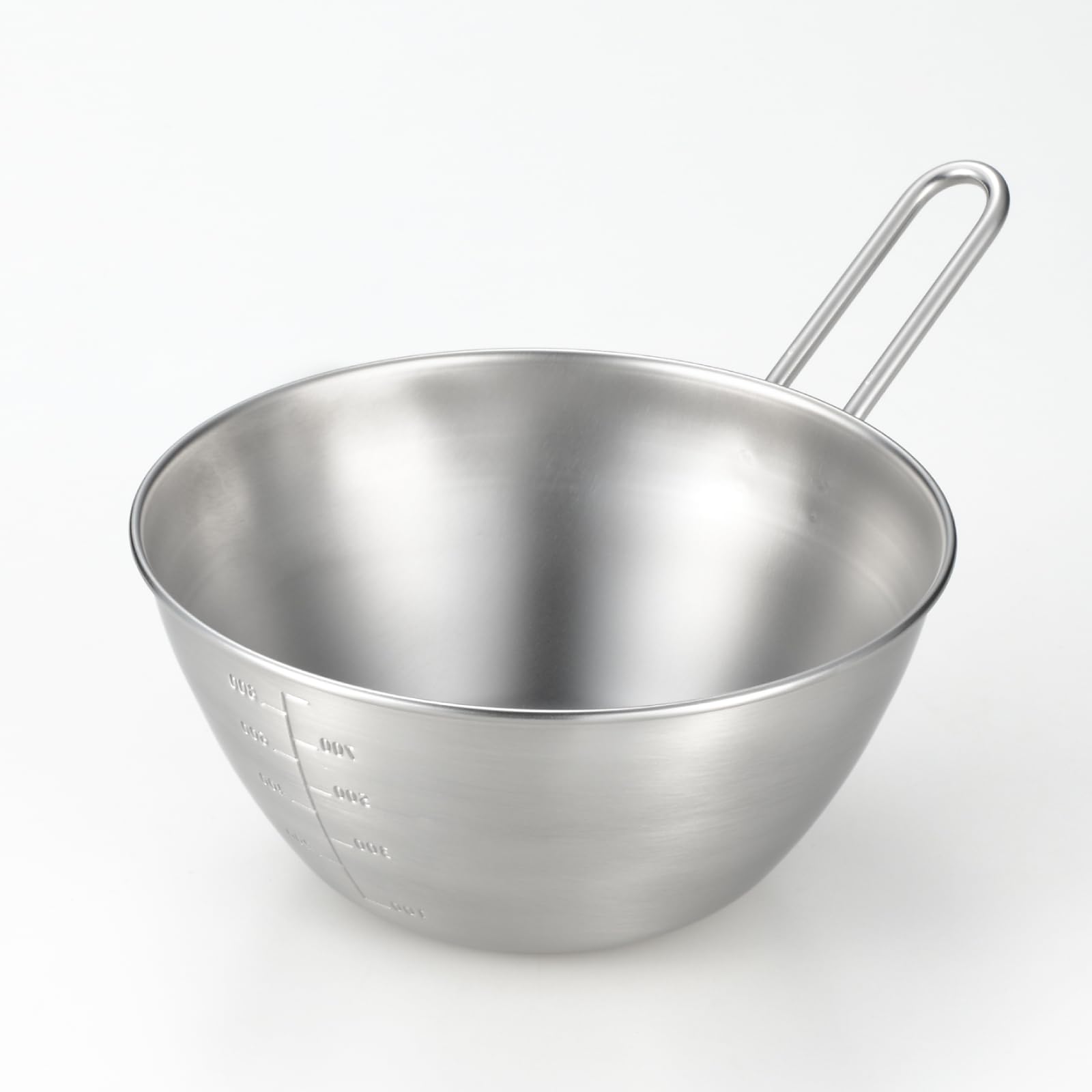 Yoshikawa Stainless Steel Handled with Measurement Made in Japan and 1510254 AN0213 Bowl, 16cm, Markings, (Tsubame-Sanjo),