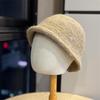 Personalized Curling Short Fisherman's Hat Children's Autumn and Winter Warm Knitted Hat Casual Versatile Washbasin Hat Minimalist Style