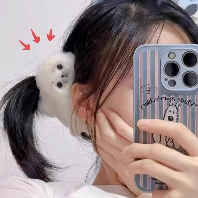 Hot Sale 1/2Pcs Plush Little Seal Hair Clip Hair Accessory Versatile Autumn And Winter Cute Pet Bangs Clip Side Broken Hair Clip