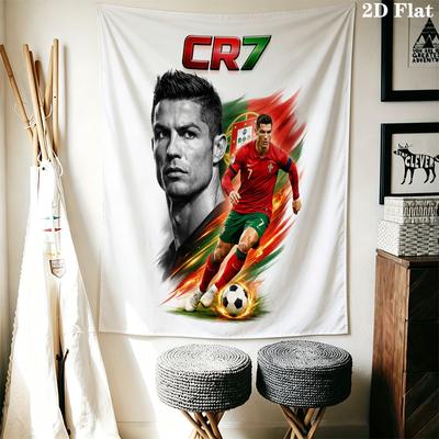 C Ronaldo Wandteppich Ästhetischer Wandbehang Bedruckter Stoffdecke Dekorative Wandteppiche für Schlafzimmer Wohnzimmer Heimdekoration