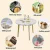 Round Tablecloth With Elastic Patio Table Covers Stretch Stain Resistant Oil Proof Protector For Dining Home Outdoor Kitchen