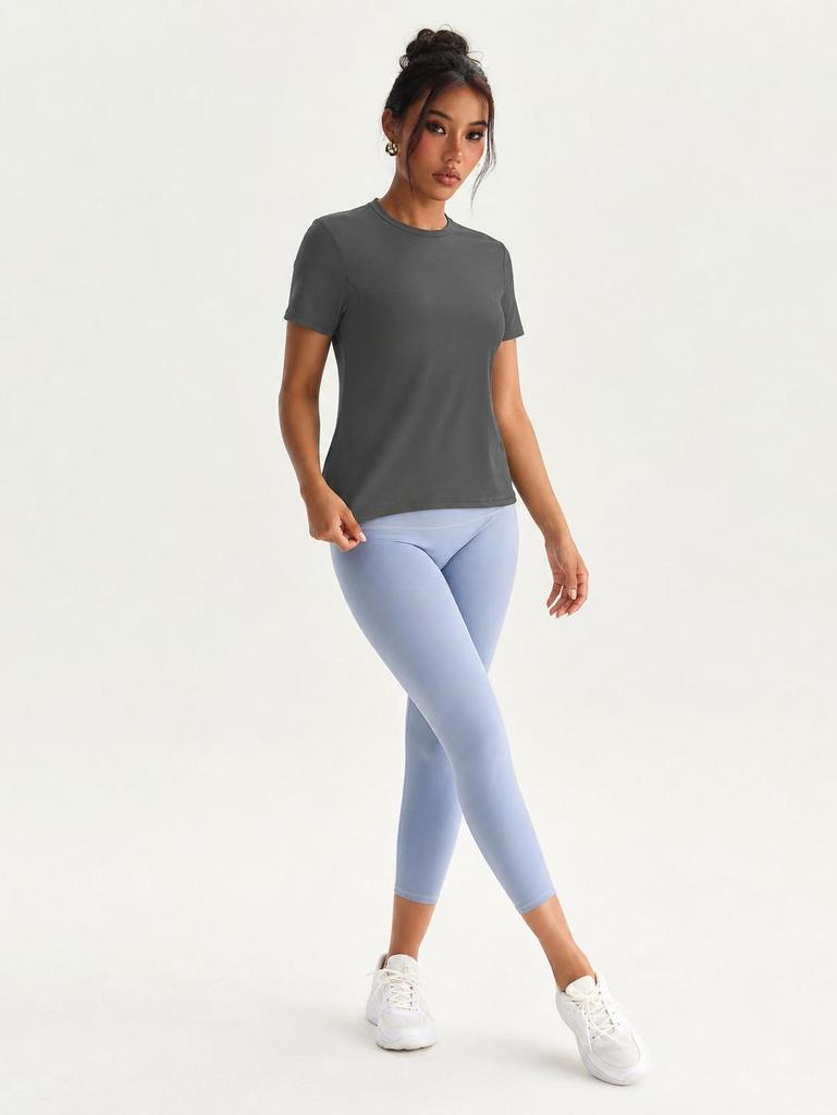 Top da Yoga Estivo da Donna - Asciugatura Rapida, Rete Traspirante, Vestibilità Larga, Schiena Bella, Maglietta Fitness a Maniche Corte