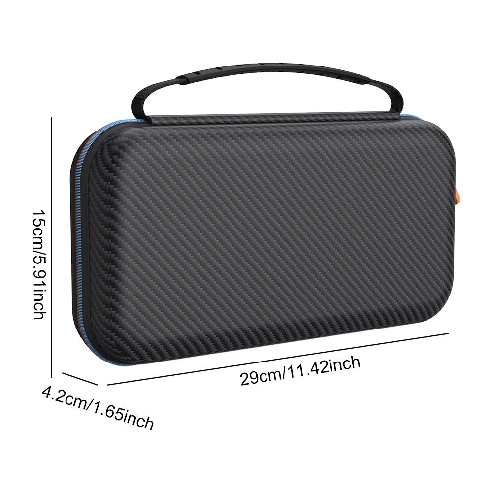Portable Storage Bag Anti-Scratch Travel Carrying Bag Lightweight Hard Shell Storage Bag Carbon Fiber for Switch 2 Game Console