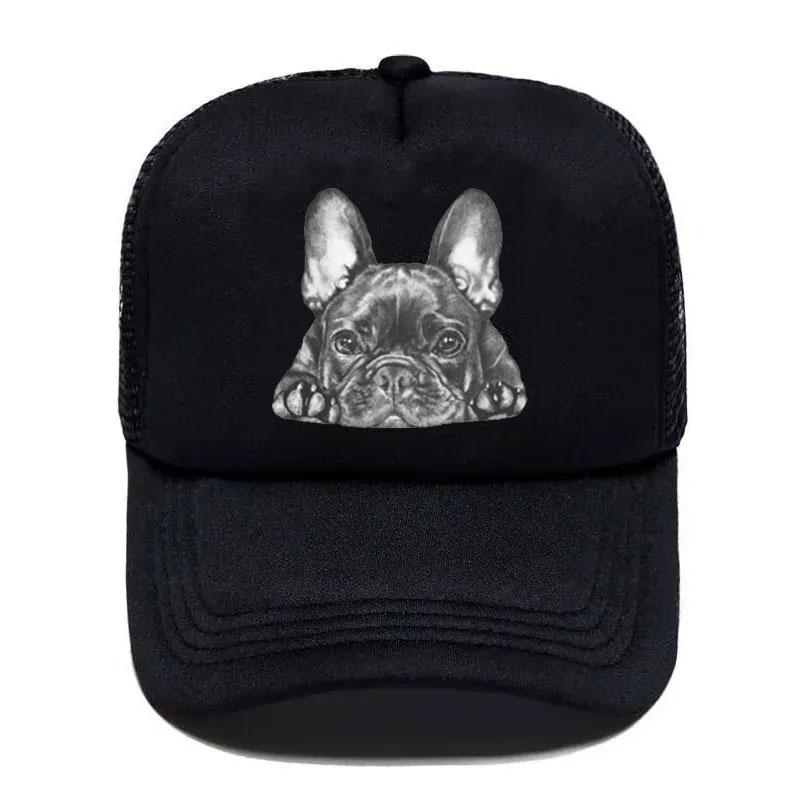 New Fashion Unisex Frenchie Dog French Bulldog Trucker Hat Adult Adjustable Baseball Cap Women Men Outdoor Snapback Hats