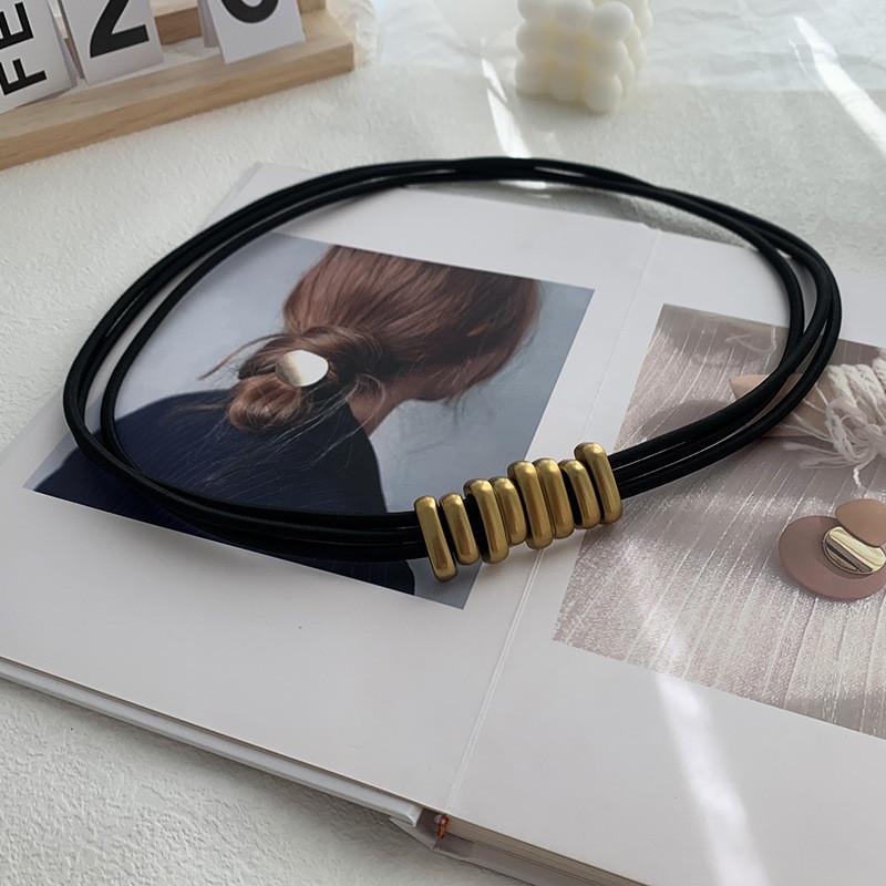 

Black Womens Modern Waist Belt With Durable Rectangle Buckle Perfect For Any Outfit StyleG