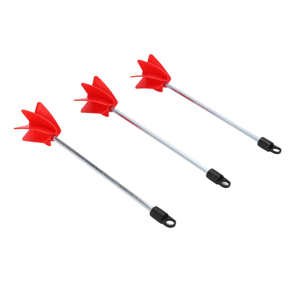 3Pcs Drill Paint Stirrer Spiral Mixer Attachment for Concrete Resin Silicone Paddle 11.4in