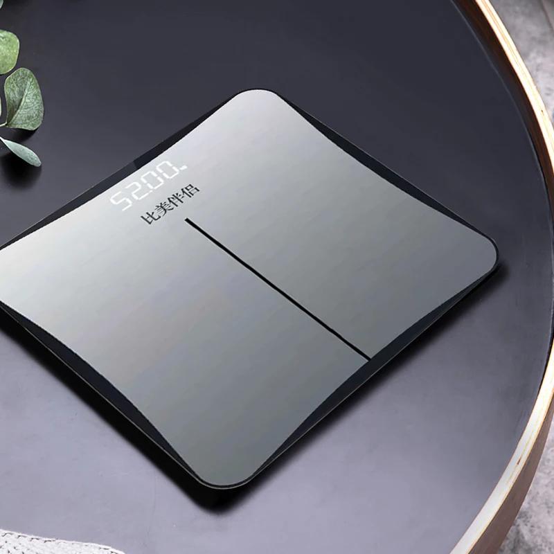 Glass Smart Electronic Scales USB Charging LCD Display Body Weighing Digital Body Weight Scale Floor Scales