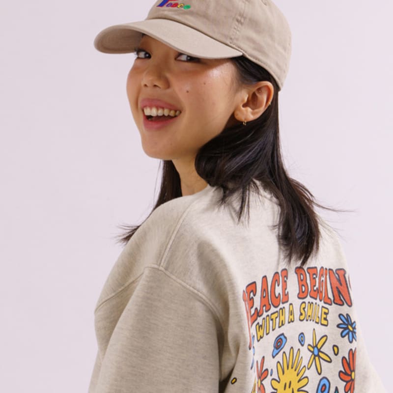 BIGWAVE COLLECTIVE 24H PEACE SMILE WASHED Kappe (SAND KHAKI)