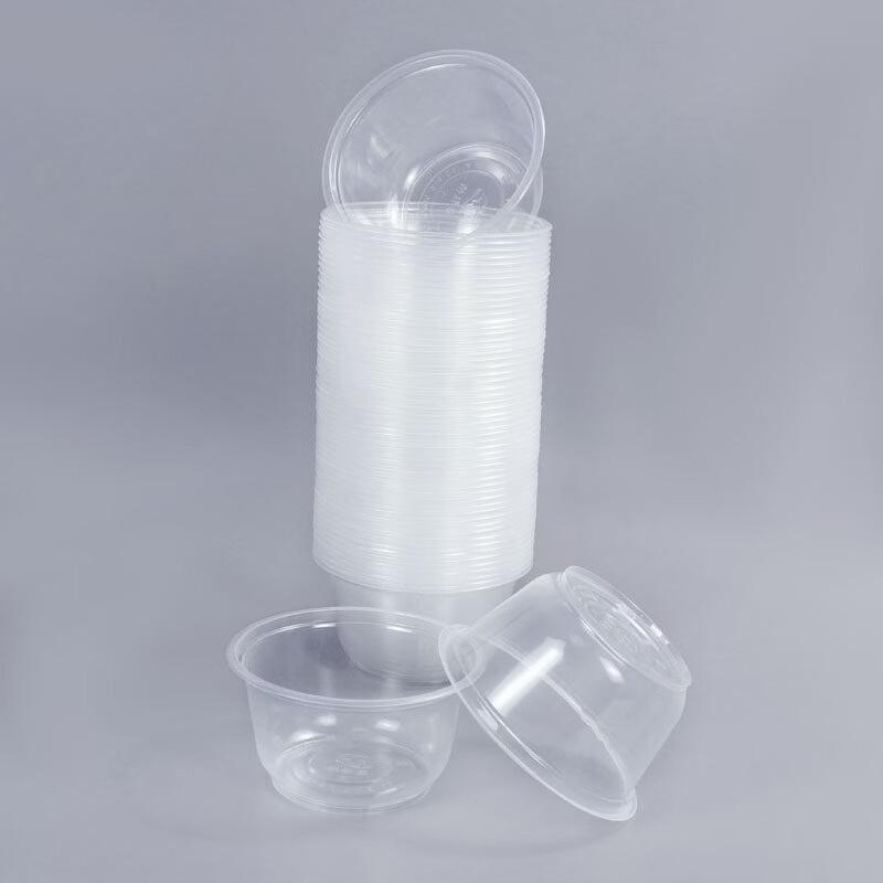 Disposable Thickened Round Plastic Bowls, 500ml