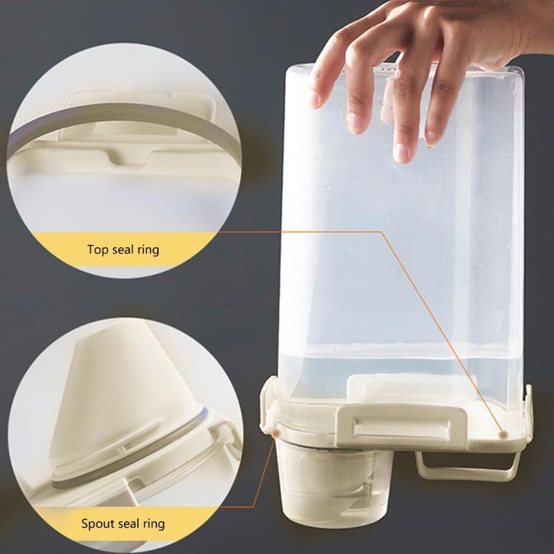 Portable Plastic Storage Canisters Sturdy Cereal Dispenser Jars For Healthy Eating Enthusiasts Students And Homemakers