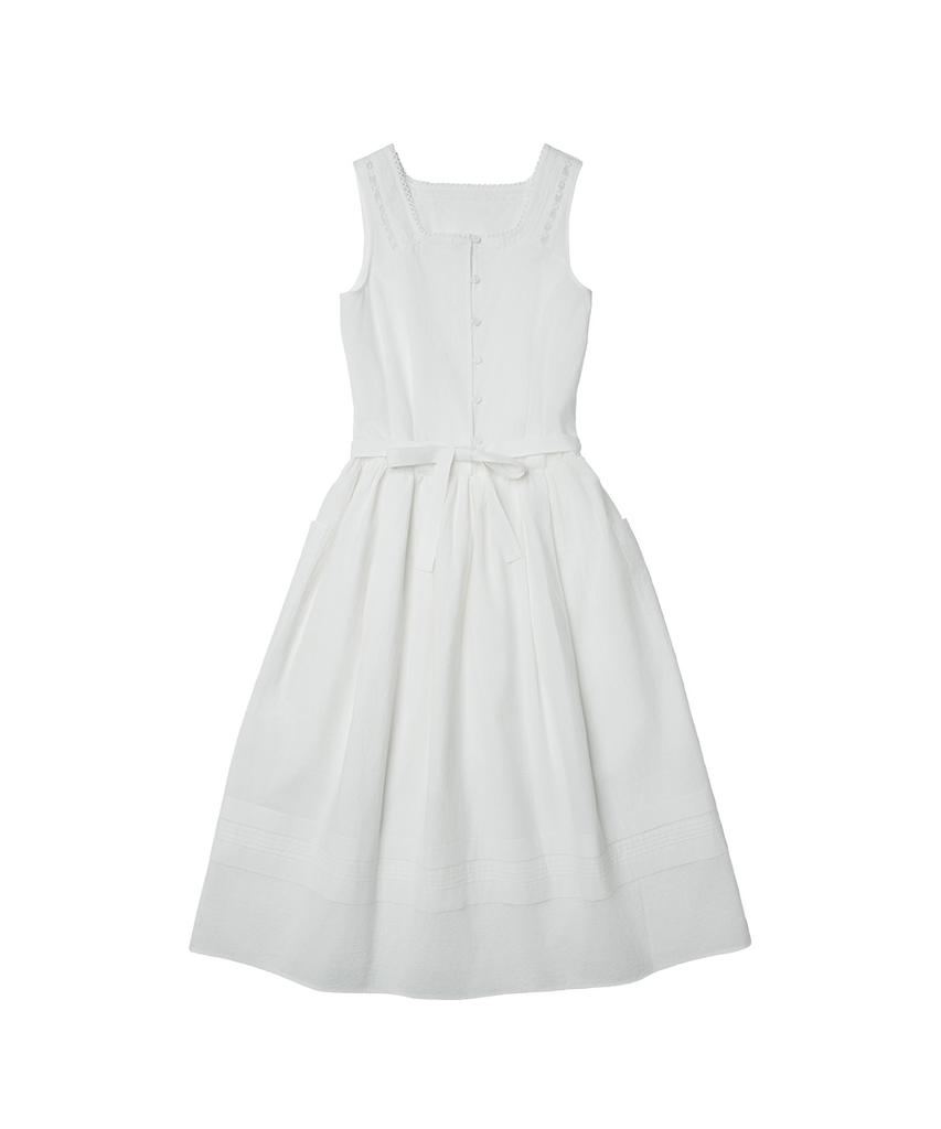 Lagpiswiwedeoweeo Cotton Eyelet Dress - White