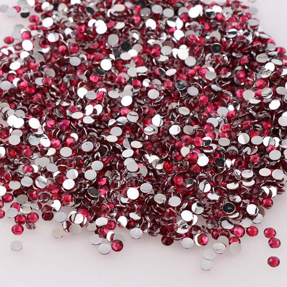 1000pcs Non Hot Fix Rhinestones 2/3/4mm Round Resin Flatback Crystal Rhinestone DIY Nail Art Jewelry Garment Decorations Glue On