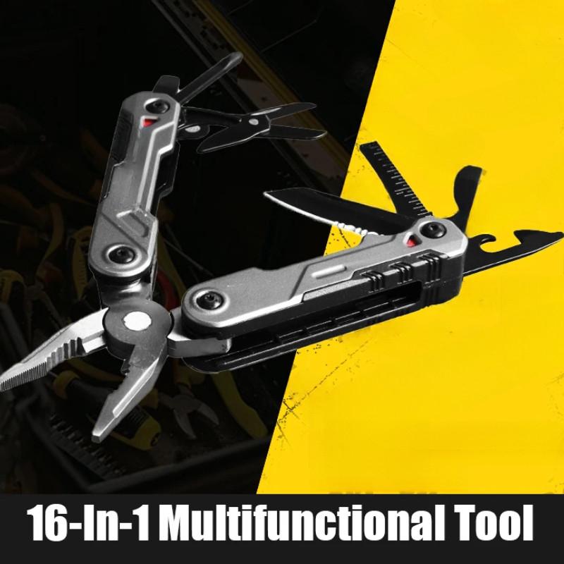 16-In-1 Family Foldable Vise Pliers Knife File Portable Handheld Tool Sets Multifunctional Tool