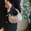 Mini Cloud Bubble Handbag Nylon Underarm Bag Sweet Pleated Cloud Bag  Office Worker