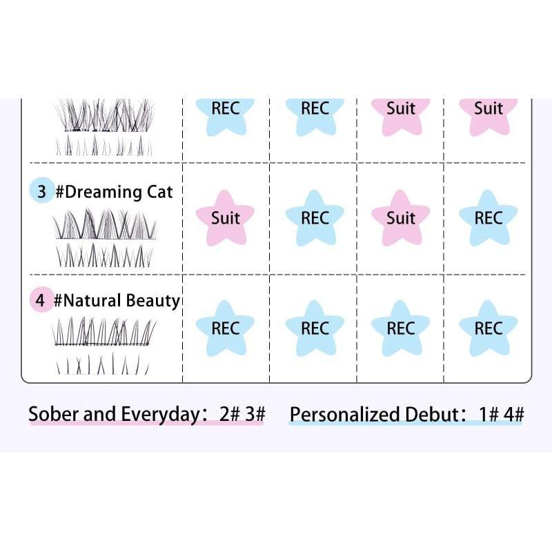 FLORTTE - Glue-Free False Eyelash (3-4)