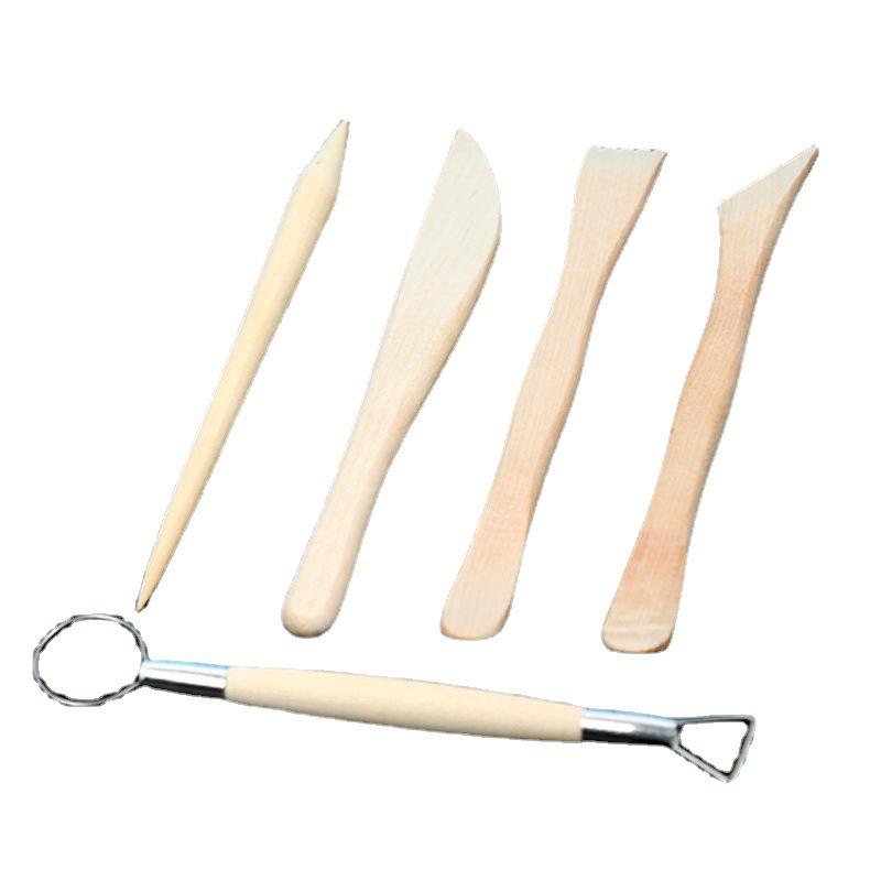 

8-Piece Wooden Clay Sculpture and Carving Toolkit
