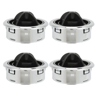 4pcs AC Air Vent ABS Black Silver Electroplate Air Conditioning Outlet for Yacht Bus Boat