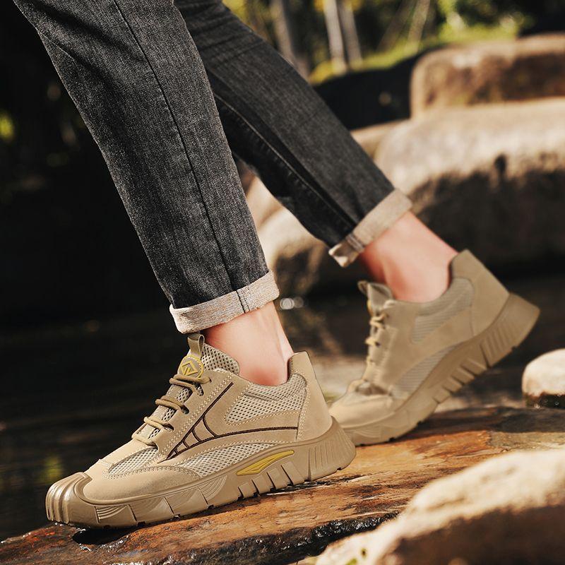 Fashion Gray Mountain Men's Casual Sneakers Jogging Korean Lightweight Walking Summer Sale Comfortable Wide Male Sports Shoes Breathable