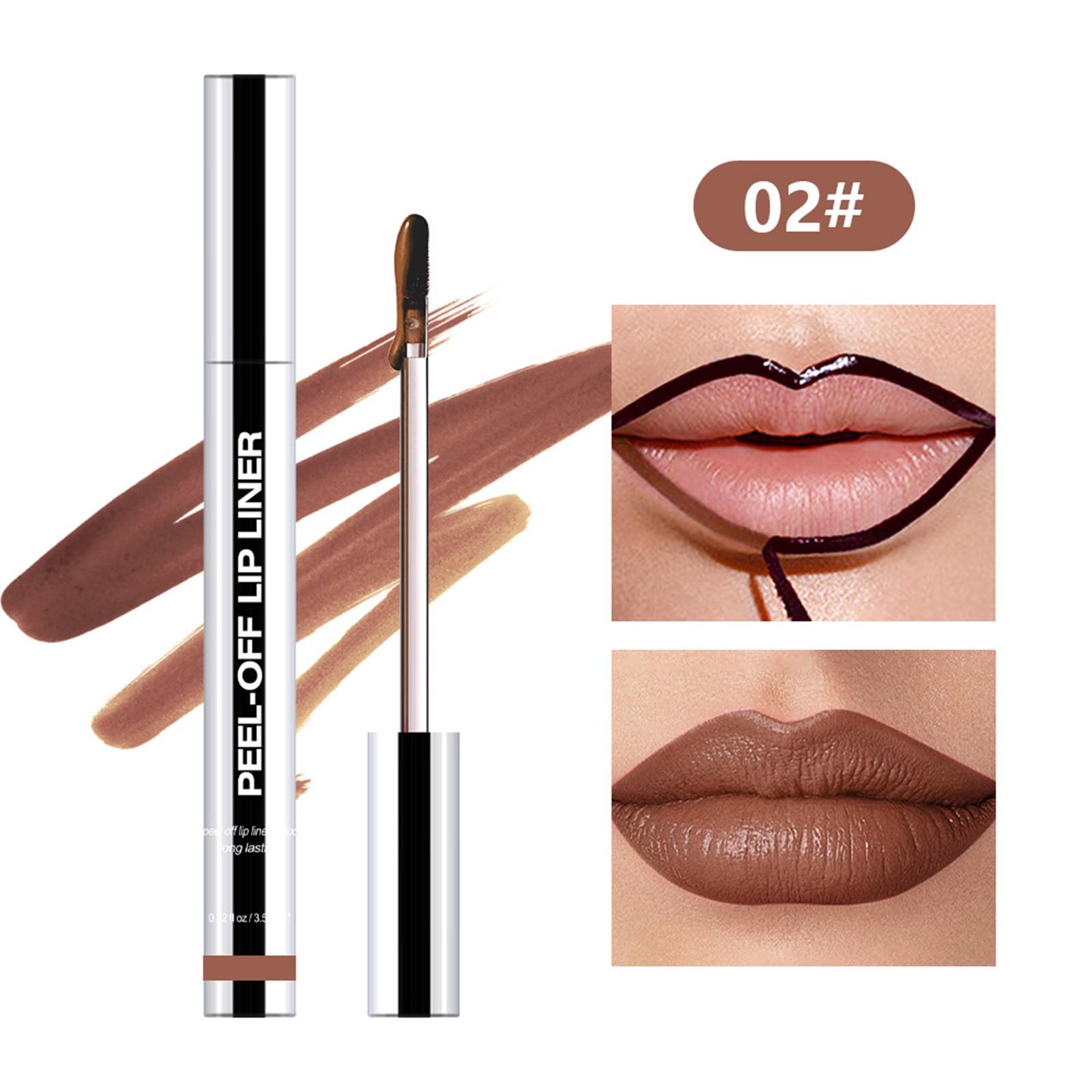 

Карандаш для губ Stain Peel Off Lip Gloss Peel Off Lip Liner For Long Lasting Waterproof Transfer-Proof High Pigmented 3ml One Size