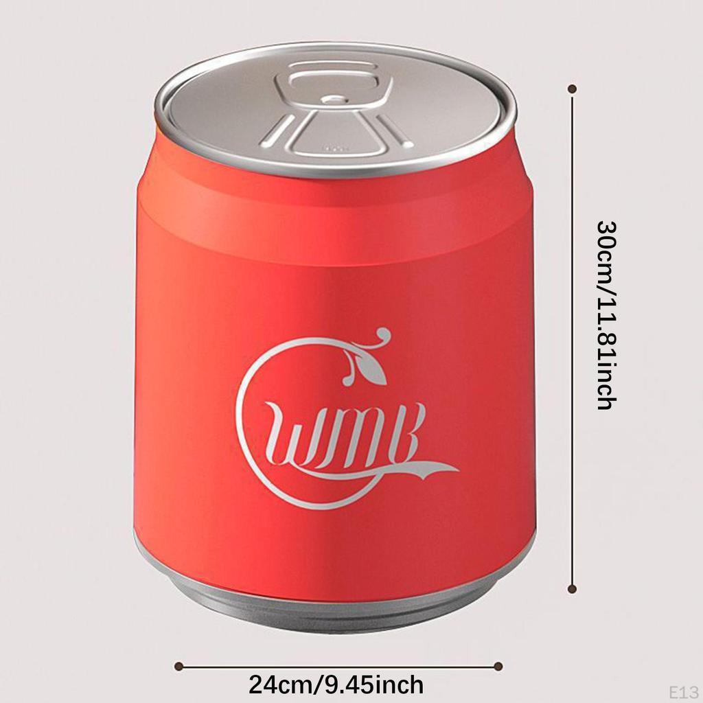 Cola Can Dustbin Small Round Trash Bin with Press Lid for Bathroom