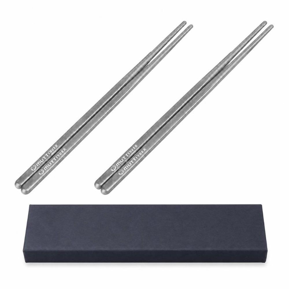 2 Pairs Titanium Chopsticks Lightweight Dishwasher Safe Portable Utensils  Travel
