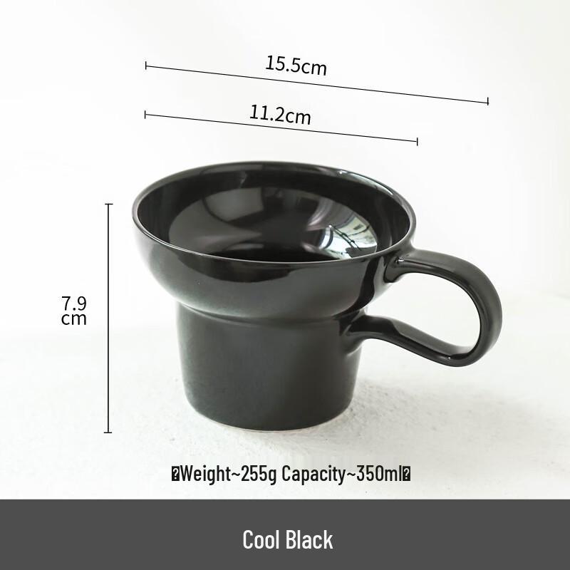 Vintage Ceramic Wide-Mouth Mug