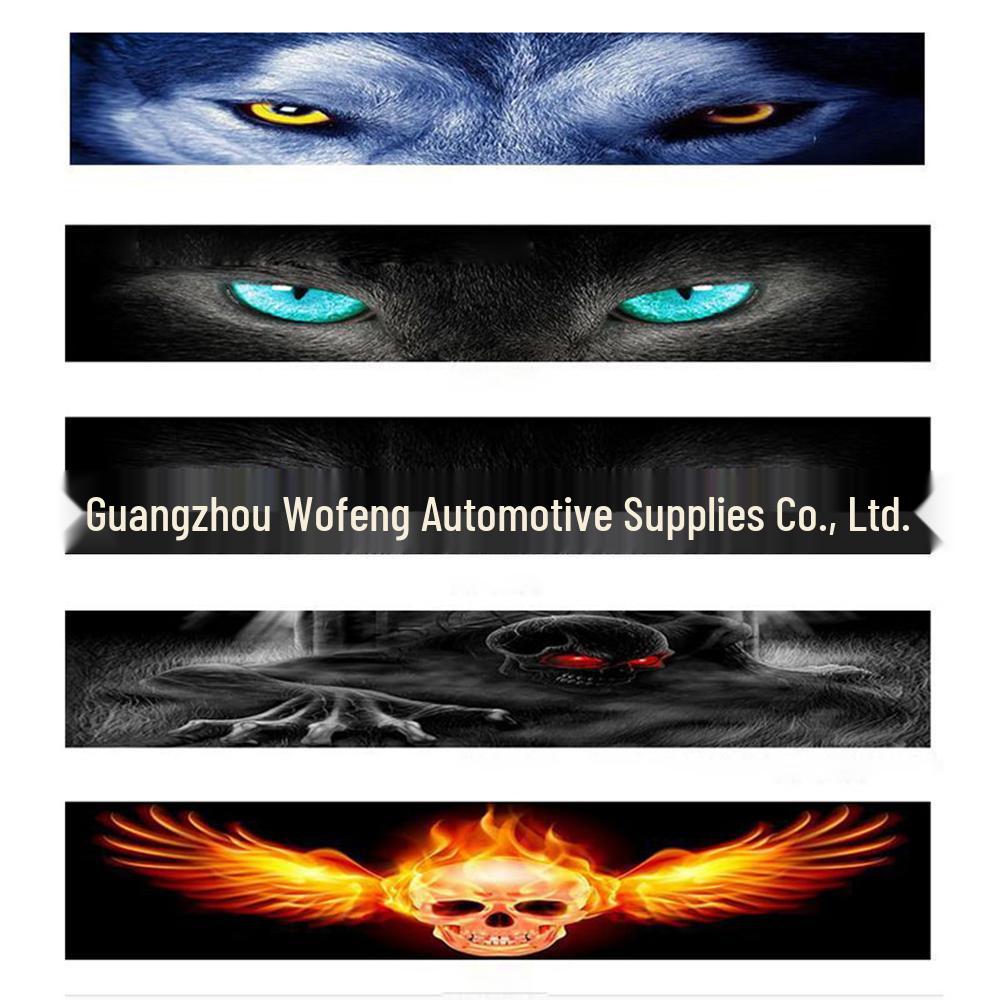 A194 3D Katzenaugen Stereoskopischer Auto Windschutzscheiben- und Heckscheiben-Sonnenschutzaufkleber