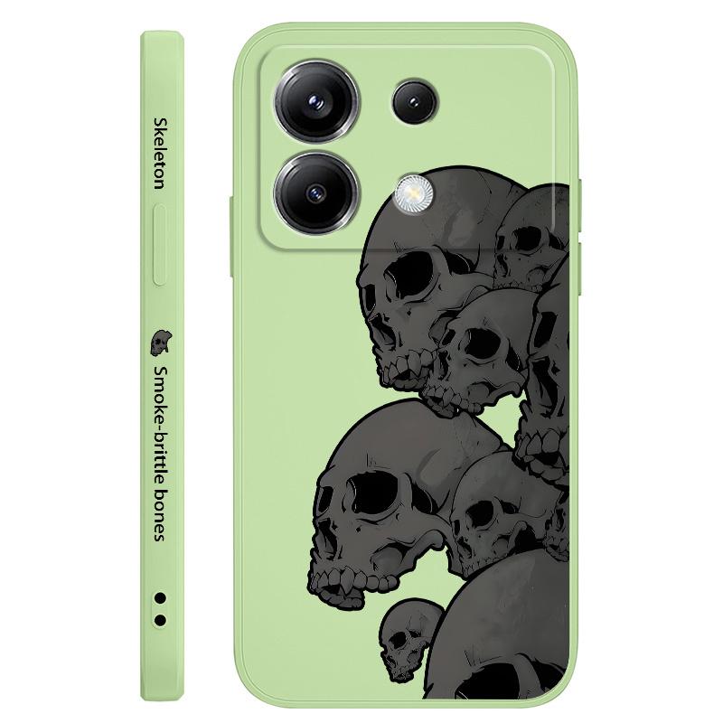

Dark Skeleton Phone Case For Xiaomi Poco F7 X7 X6 F6 M6 M5 M5S F5 X5 F4 X4 M4 F3 M3 X3 Pro 4G 5G GT Silicone Cover Poco M3 Pro 5G світло-зелений колір