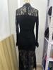 Elegant Black Lace Mermaid Party Dress