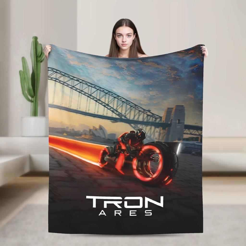 TRON Ares Lightcycle Dillinger Systems Blanket Fleece Printed MCP Movie Multi-function Warm Throw Blankets for Bedspread