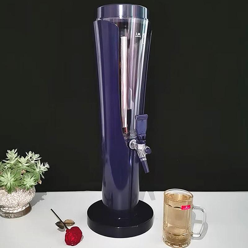 Stainless Steel 3L Beer Dispenser Tower and Wine Rack Barware