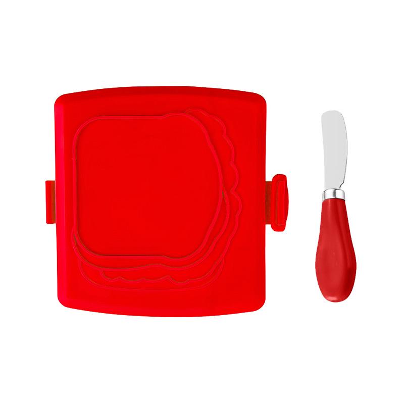 Silicone Microwave Grill and Sandwich Baking Pan with Butter Knife