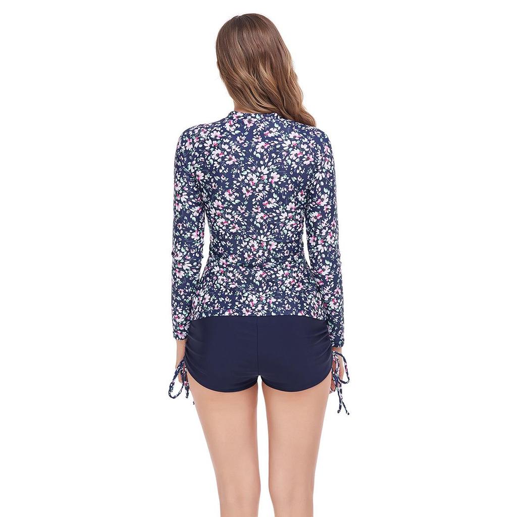 2023 Women's High-Waist Sunscreen Surfing Swimsuit - Long Sleeve Bikini & Diving Suit