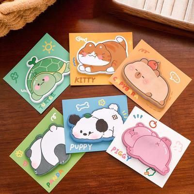 1 Piece Sticker Cute Kawaii Animal Sticky Notes Notepad Memo Pads Office School Supplies Stationery Bookmark Post