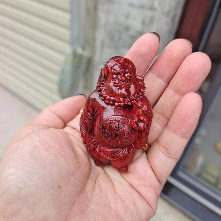 Sandalwood Pixiu Handheld Carved Pendant Ornament - Douyin Craft Gift