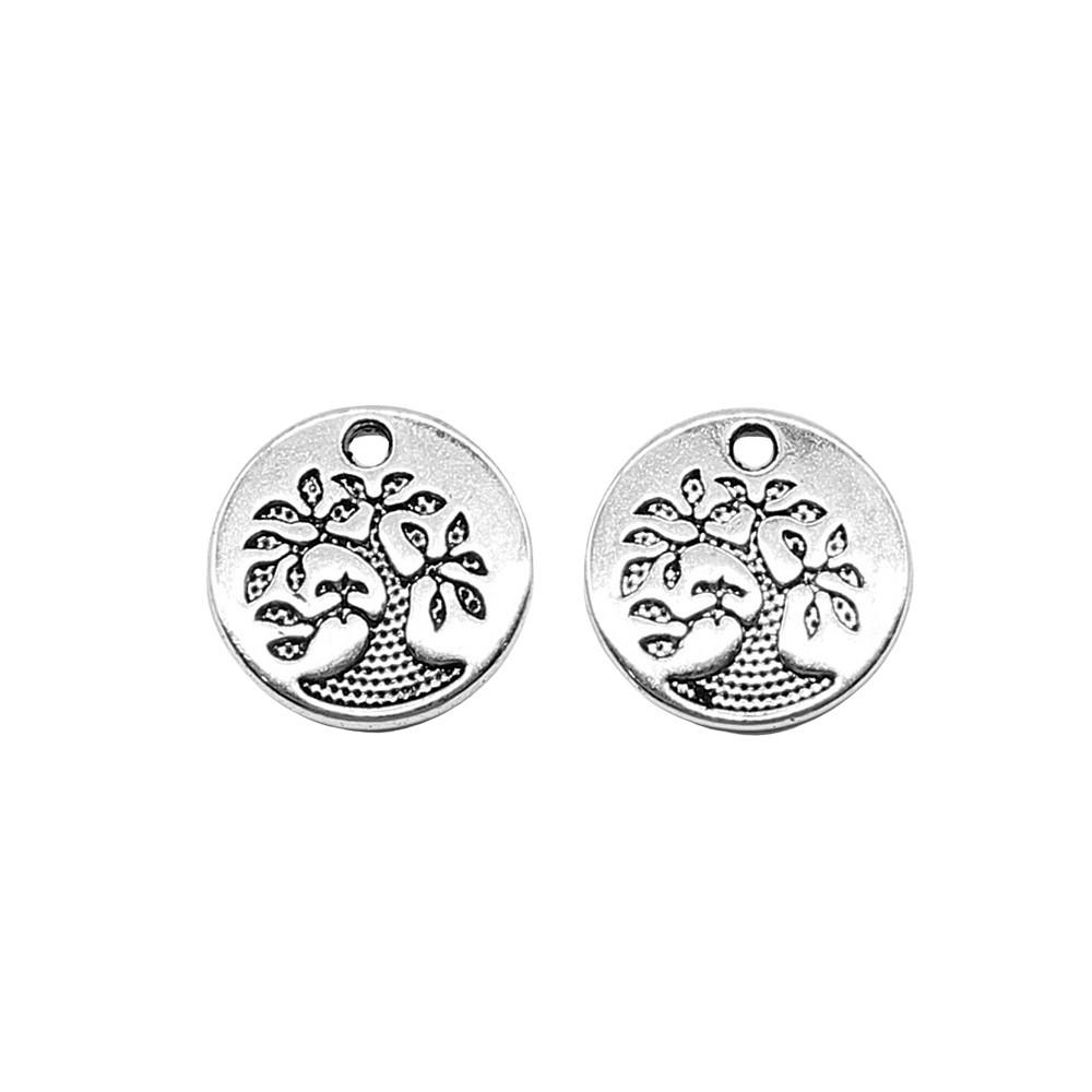 Tree Of Life Charms Antique Round Pendants For Spiritual DIY Jewelry