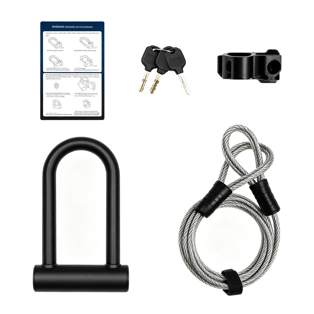 Lucchetti a U, Lucchetti per biciclette, adatti per biciclette elettriche, scooter elettrici e piccoli veicoli elettrici.
