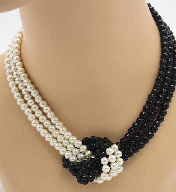 Exaggerated Cyber Multilayer Bead Punk Collar Clavicle Chain Geometric Bead Necklace Female Beads