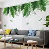 Süßes Zimmer, frische grüne Blätter Pflanze Wandaufkleber Wohnzimmer Schlafzimmer Home Wandaufkleber